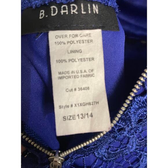 B Darlin Mock Neck Illusion Lace Bodycon Dress Juniors 13/14 Women’s Large - Picture 11 of 16